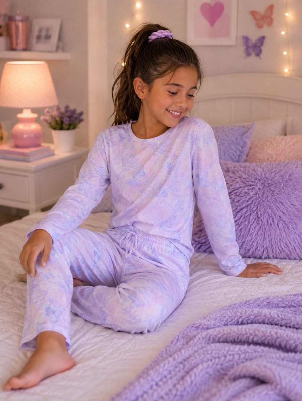 ✨ Cozy Pastel Winter PJ Set | Sleep On It | Size M (10/12) 💤❄️